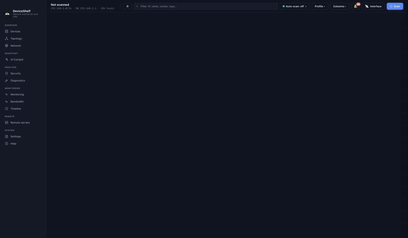 Continuous monitoring in DeviceShelf